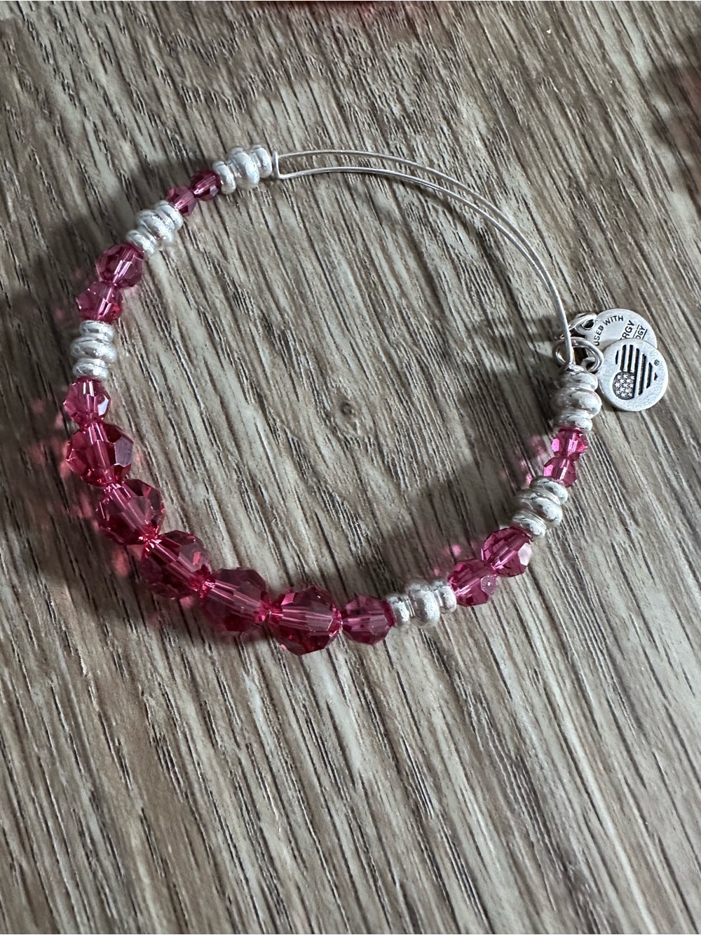 Alex and Ani pink Swarovski bangle